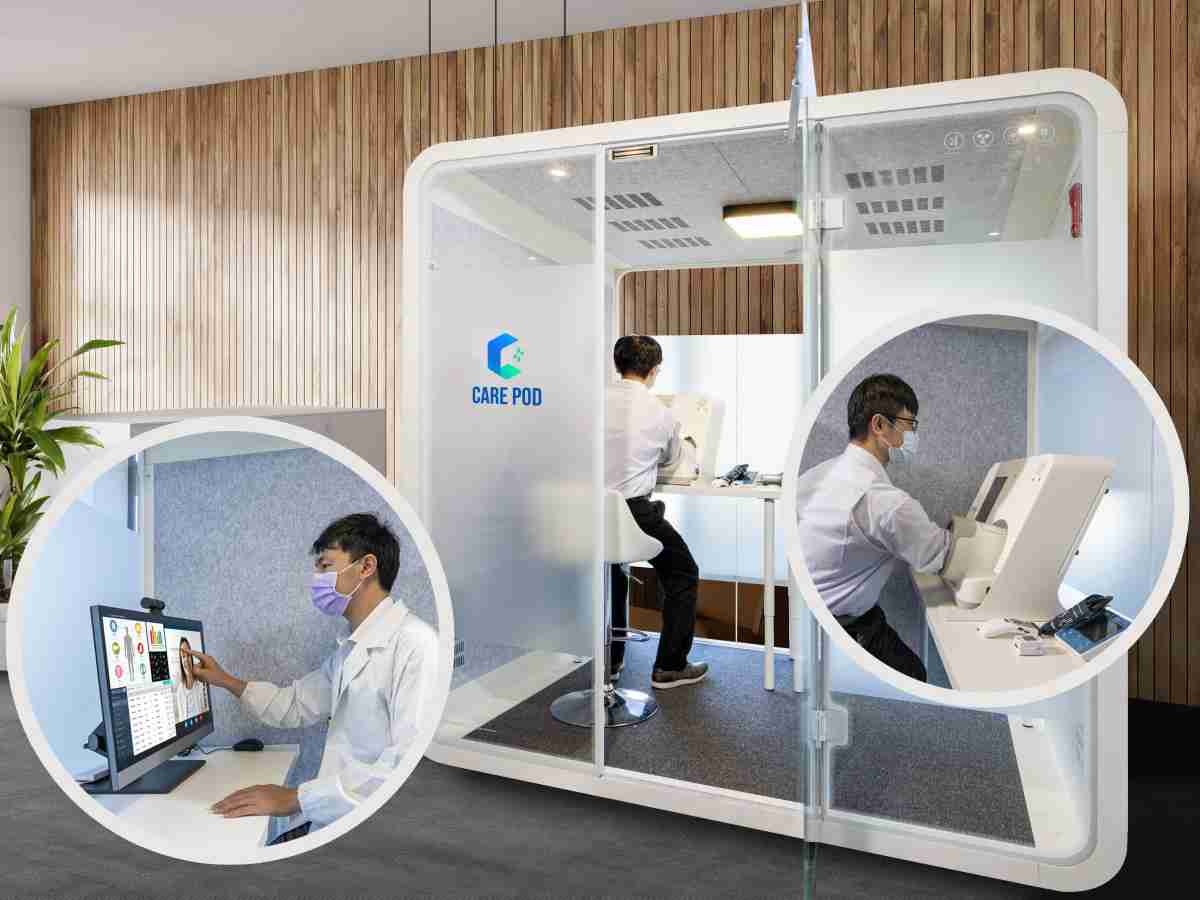 达擎于医疗科技展中展出＂远距诊疗舱＂，，，，以因应医疗数字化及社会高龄化趋势下、、复诊及慢性病患等族群对于远距看诊需求逐渐升高所推出的创新整合方案。。。。多功能合一、、、高隐私性的远距诊疗舱可根据病患端与医师端的不同需求，，，，提供弹性化及客制化功能，，节省医生和病患的精力及时间